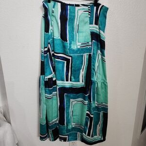 Lane Bryant Geometric Midi Skirt Size 14